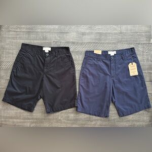 Redwood Creek Chino Shorts Bundle Navy Black Waist 28 NWT